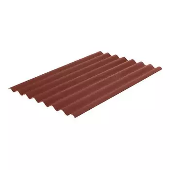 Шифер красный 1750х1130х5 мм 8 волн