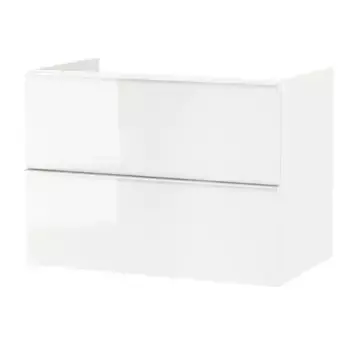 Шкаф для раковины IKEA Годморгон с 2 ящиками глянцевый белый 80х47х58 см