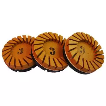 Шлифовальный круг MR YELLOW по мрамору 100 мм зерно 6 3 шт