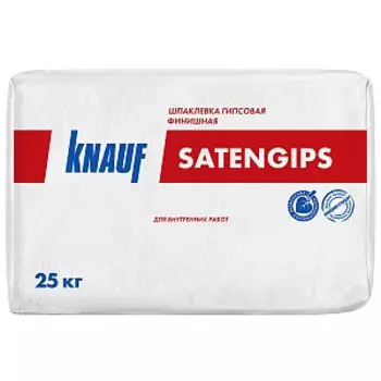 Шпаклевка кнауф-сатенгипс, гипсовая финишная, 25кг
