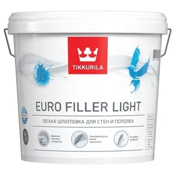 Шпатлевка Tikkurila Euro Filler Light 9 л