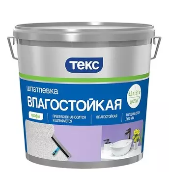Шпатлевка влагостойкая Текс Профи 3 л