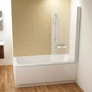 Шторка для ванны Ravak Chrome CVS1-80 R 1500х800 мм стекло Transparent блестящая