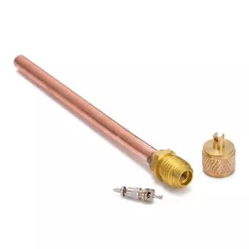 Штуцер сервисный с припаянной медной трубкой 1/4 Клапан Шредера