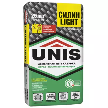 Штукатурка цементная Unis Силин Light 25 кг