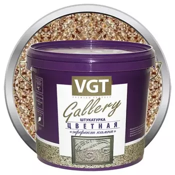Штукатурка с эффектом камня VGT Gallery №15 коралл среднезернистая 14 кг