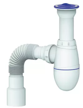 Сифон для мойки с литым выпуском 1 1/2″ и гибким соединением 40х40/50