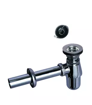 Сифон для раковины WIRQUIN 30719166 отвод с розеткой латунь хром