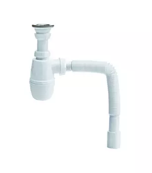 Сифон для раковины WIRQUIN PRO 30718050 1 1/4"х40 мм с выпуском и гибким соединением