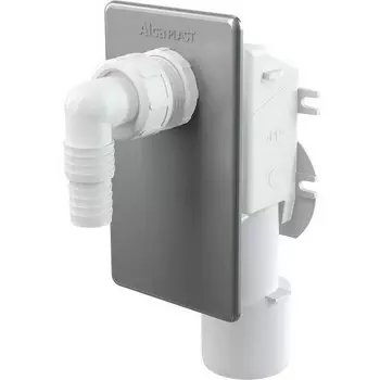 Сифон для стиральной машины Alca Plast APS3 под штукатурку хромированный