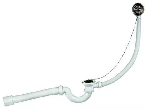 Сифон для ванны Перископ 1 1/2х40 мм регулируемый с гофротрубой 40х40/50 мм
