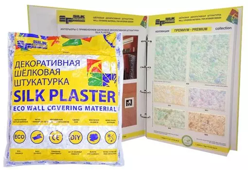 Silk Plaster 809, 0.2 кг, Штукатурка декоративная шелковая Премиум