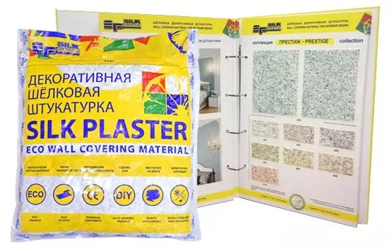 Silk Plaster Престиж 409, 0.2 кг, Штукатурка декоративная шелковая