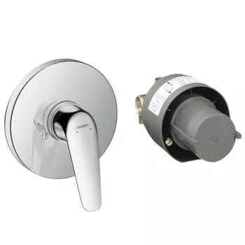 Смеситель для душа Hansgrohe Novus 71068000 внешняя и скрытая часть