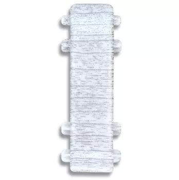 Соединитель для плинтуса ПВХ Ideal Комфорт К55-С 252 ясень белый 1 штука
