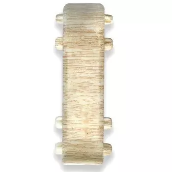 Соединитель для плинтуса ПВХ Ideal Комфорт К55-С 254 Ясень Светлый 1 штука