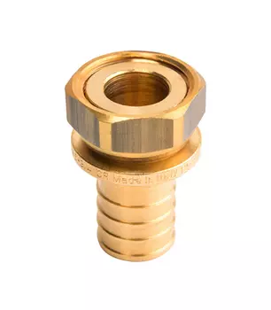 Соединитель прямой с накидной гайкой Stout16х1/2" внутр