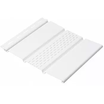 Софит Tecos Т4 с центральной перфорацией белый 3050 мм