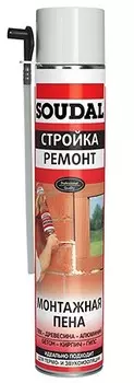 Soudal Стройка и Ремонт, 500 мл, Пена монтажная бытовая