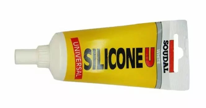 Soudal Универсальный, 80 мл, Герметик силиконовый белый