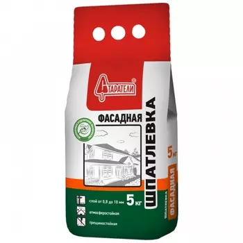 Старатели 5 кг, Шпатлевка цементная Фасадная (светло-бежевая)