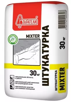 Старатели Mixter, 30 кг, Штукатурка гипсовая влагостойкая