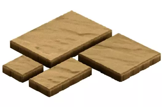 Steingot Грандо, 60 мм, Плитка тротуарная мультиформатная полный прокрас оливковая