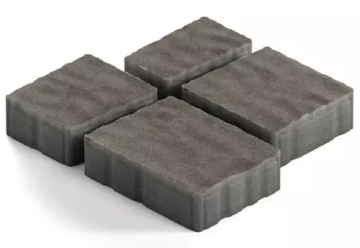 Steingot Гранито, 60 мм, Плитка тротуарная мультиформатная частичный прокрас темно-серая