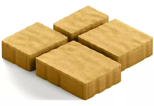 Steingot Гранито, 60 мм, Плитка тротуарная мультиформатная полный прокрас желтая