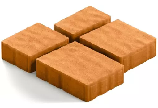 Steingot Гранито, 60 мм, Плитка тротуарная мультиформатная полный прокрас оранжевая