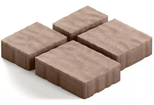 Steingot Гранито, 60 мм, Плитка тротуарная мультиформатная полный прокрас светло-коричневая