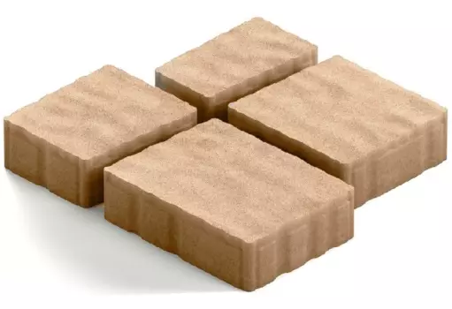 Steingot Гранито, 60 мм, Плитка тротуарная мультиформатная полный прокрас бежевая