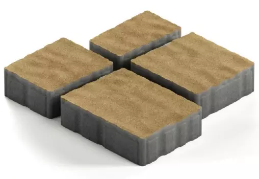 Steingot Гранито, 60 мм, Плитка тротуарная мультиформатная частичный прокрас оливковая