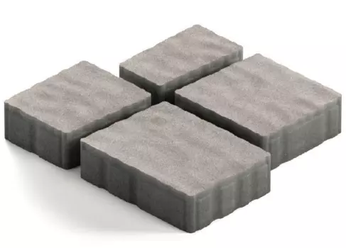 Steingot Гранито, 60 мм, Плитка тротуарная мультиформатная частичный прокрас светло-серая