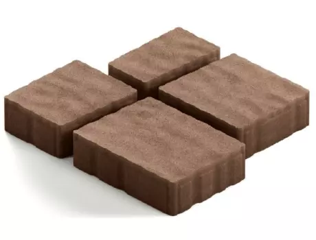 Steingot Гранито, 60 мм, Плитка тротуарная мультиформатная полный прокрас коричневая