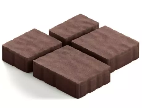 Steingot Гранито, 60 мм, Плитка тротуарная мультиформатная полный прокрас темно-коричневая