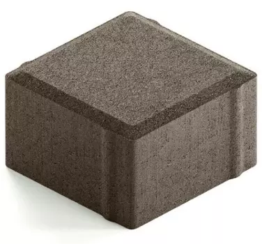 Steingot Практик 60, 100х100х60 мм, Плитка тротуарная квадратная полный прокрас темно-серая