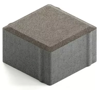 Steingot Практик 60, 100х100х60 мм, Плитка тротуарная квадратная частичный прокрас темно-серая