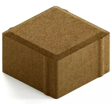 Steingot Практик 60, 100х100х60 мм, Плитка тротуарная квадратная полный прокрас оливковая