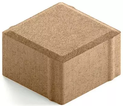 Steingot Практик 60, 100х100х60 мм, Плитка тротуарная квадратная полный прокрас бежевая