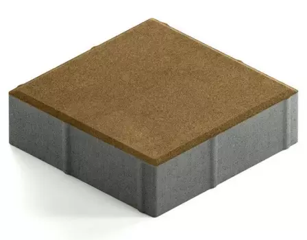 Steingot Практик 60, 200х200х60 мм, Плитка тротуарная квадратная частичный прокрас оливковая