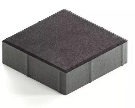 Steingot Практик 60, 200х200х60 мм, Плитка тротуарная квадратная частичный прокрас черная