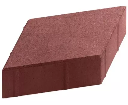 Steingot Практик 60, 200х200х60 мм, Плитка тротуарная ромбовидная полный прокрас бордовая