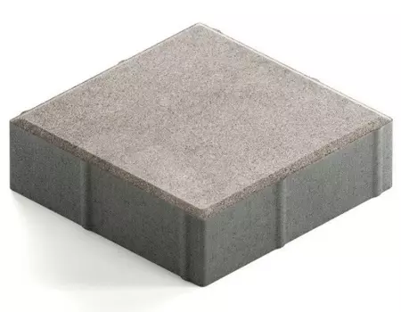 Steingot Практик 60, 200х200х60 мм, Плитка тротуарная квадратная частичный прокрас светло-серая