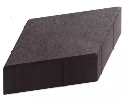 Steingot Практик 60, 200х200х60 мм, Плитка тротуарная ромбовидная полный прокрас черная