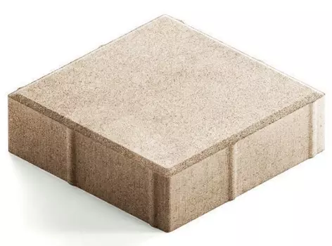 Steingot Практик 60, 200х200х60 мм, Плитка тротуарная квадратная полный прокрас белая