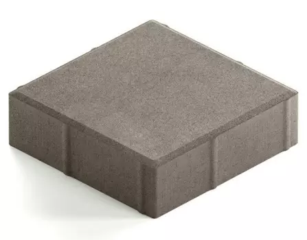 Steingot Практик 60, 200х200х60 мм, Плитка тротуарная квадратная полный прокрас серая