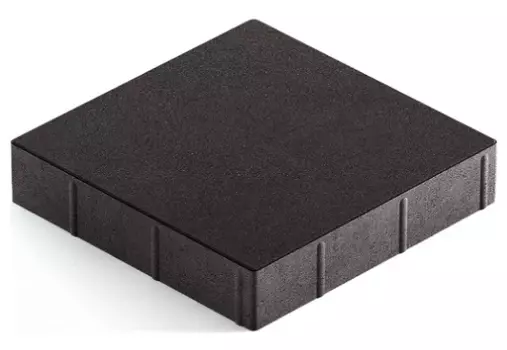 Steingot Практик 60, 300х300х60 мм, Плитка тротуарная квадратная полный прокрас черная