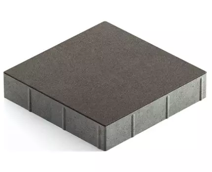 Steingot Практик 60, 300х300х60 мм, Плитка тротуарная квадратная частичный прокрас темно-серая