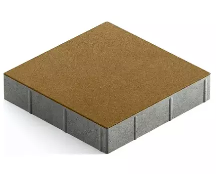 Steingot Практик 60, 300х300х60 мм, Плитка тротуарная квадратная частичный прокрас оливковая